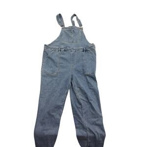 Ava & Viv Women's Plus Size Medium Wash Denim Overalls - Size 18W - NWT
